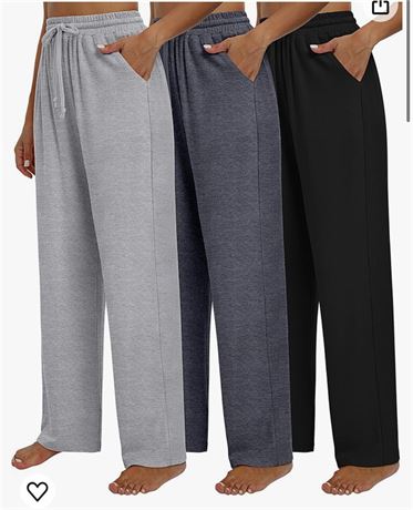 Neer 3 Pack Women's Yoga Pants with Pockets, High Waisted Cozy Lounge Pants Draw