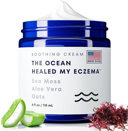 (4OZ) The Ocean Healed My Eczema Natural Soothing Cream -Sea Moss Colloidal Oats