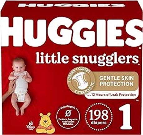 Huggies Little Snugglers Baby Diapers, Size 1