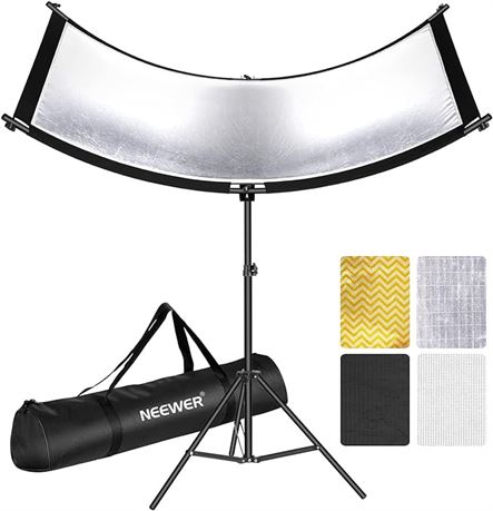 Neewer Clamshell Light Reflector Diffuser with 2M Light Stand and Carrying Bag,