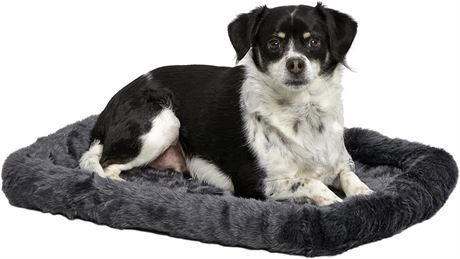 MidWest Homes for Pets 24L-Inch Gray Dog Bed or Cat Bed w/Comfortable Bolster
