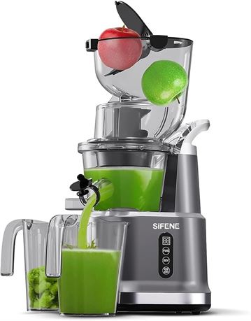 SiFENE Cold Press Juicer Machines, Big Mouth 83mm Opening Whole Slow Masticating