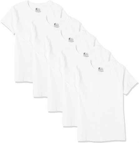 XL, Hanes boys Boys Eco White Crew Undershirts, 10 Pack