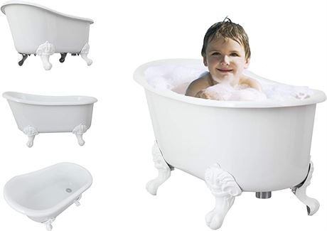Wayime 33" Luxury Acrylic Clawfoot Bathtub for Baby Bath and Pet Bath