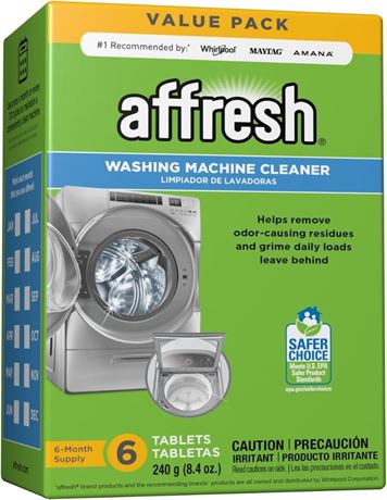 Affresh Washing Machine Cleaner Cleans Front Load and Top Load Washers 6 Tablets