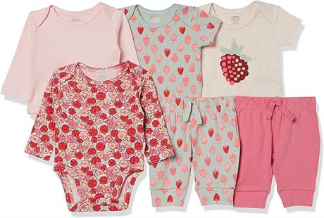 SIZE: P Amazon Essentials Unisex-Baby Baby Bodysuits, Pant Outfit Set