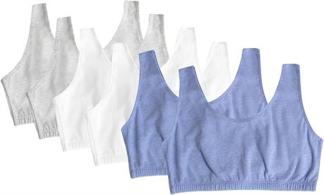 36, Fruit of the Loom Women's Built Up Tank Style Sports Bra 6 Pack