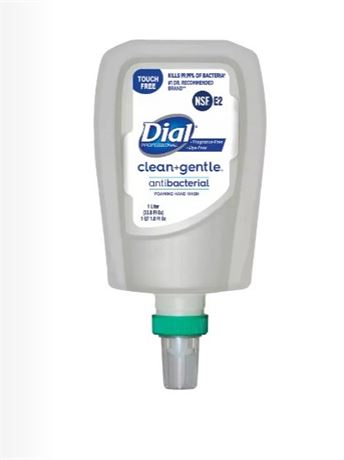 Dial® Clean + Gentle™ Antibacterial Foaming Hand Wash, Fragrance and Dye-Free