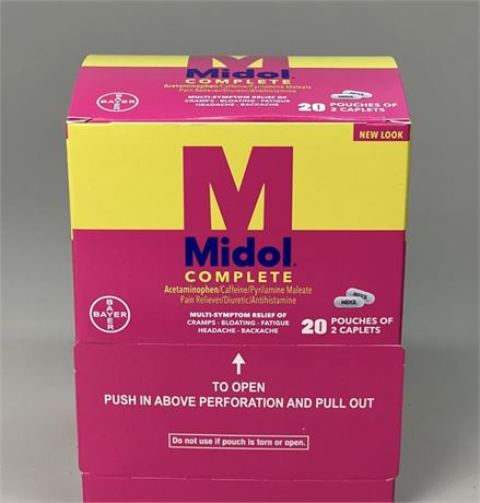 Midol Complete Caplets with Acetaminophen for Menstrual Symptom Relief - 20Count