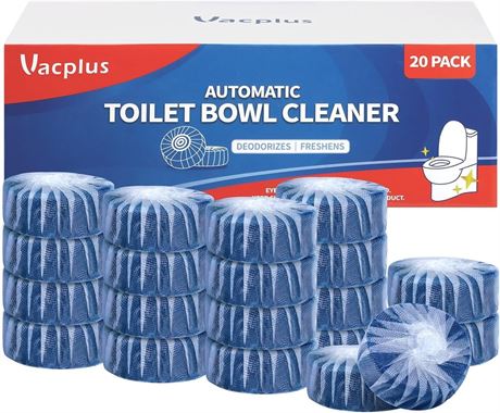 Vacplus Toilet Bowl Cleaners - 20 PACK, Ultra-Clean Toilet Cleaners