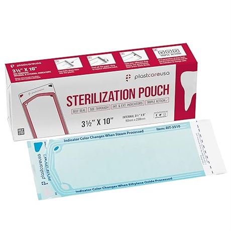 (3.5x10")200 Self Sterilization Pouches for Cleaning Tools,Sterilizer Bags