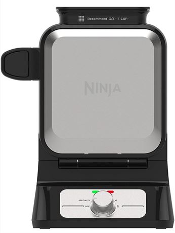 Ninja BW1001 NeverStick PRO Belgian Waffle Maker, Vertical Design