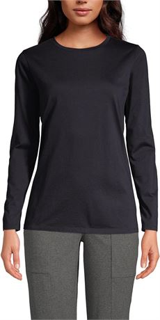 XLARGE TALL - Lands' End Women's Relaxed Supima Cotton T-Shirt, Black
