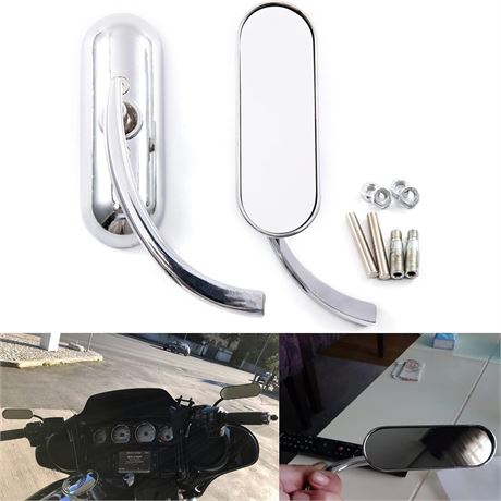 Universal Mini Motorcycle Oval Rearview Mirrors