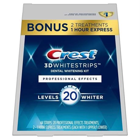 Crest 3D Whitestrips, Professional Effects, Teeth Whitening Strip Kit, 44 Strip