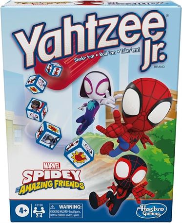 Hasbro Gaming Spidey and His Amazing Friends Yahtzee Jr.Marvel Edition Board