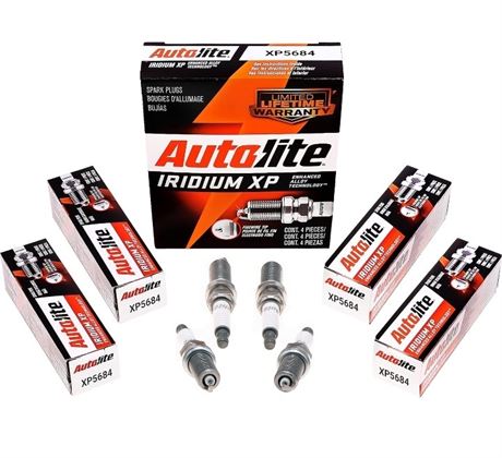 Autolite Iridium XP Automotive Replacement Spark Plugs, XP5684 (4 Pack)