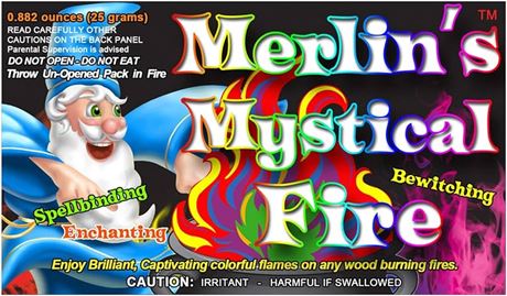 Mystical Fire Merlin’s Fire Color Changing Packets Fire Pits Campfire Long-Lasting Enchanted Multi-Color Magical Family Fun for Indoor Fireplace or Outdoor Use 25 Gram 12 Pack