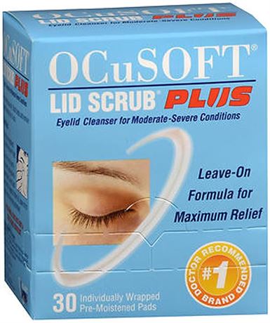 Ocusoft Lid Scrub Plus Eyelid Cleanser Pre-Moistened Pads - 30 ct, Pack of 2