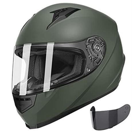 SMALL - GLX GX11 Compact Lightweight Full Face Motorcycle Street Bike Helmet- S