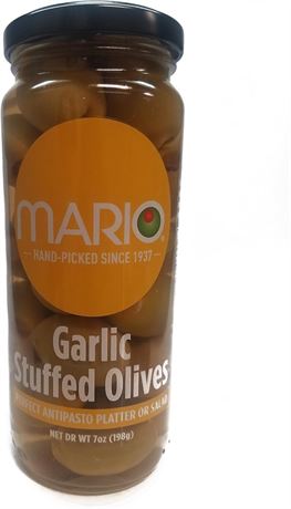 Mario Camacho Foods Stuffed Olives, Garlic Cheese, 7 Ounce