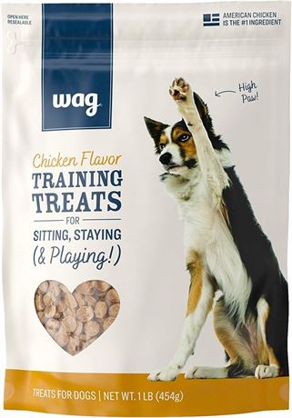 Wag Chicken Flavor Training Treats for Dogs, 1 lb. Bag (16 oz) BB DEC 03, 2023