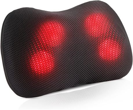 Shiatsu Back Neck and Shoulder Massager with Heat, 3D Kneading Deep Tissue Elect