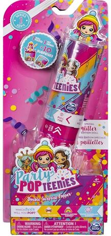 Party Popteenies - Double Surprise Popper, with Confetti, Collectible Mini Doll
