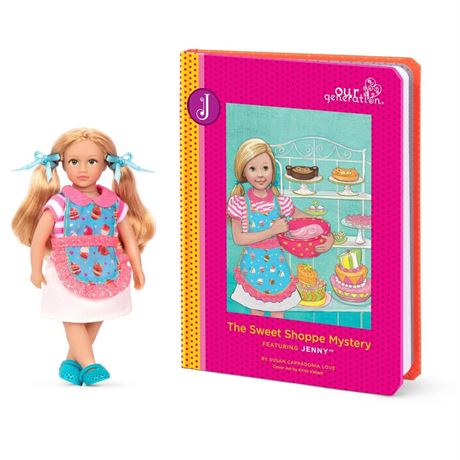 5 Pack - Our Generation Read & Play Set- Baking Mini Doll Jenny with Storybook