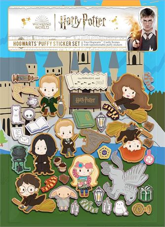 Conquest Journals Harry Potter Puffy Sticker Play Set (Hogwarts), Over 70 Reposi