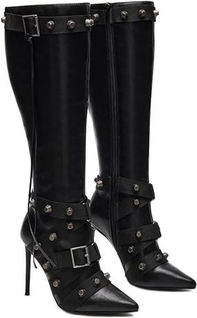 Stiletto Boots for Women Knee High Boots Pointy Toe High Heels