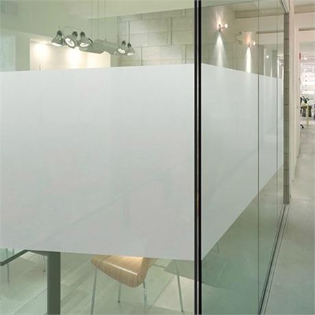 60 x 200cm - DUOFIRE Privacy Window Film Frosted Glass Film Matte White Static C