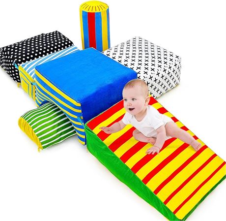 teytoy Climbing Toys for Toddlers, 6 Pieces Inflatable Baby Climbing Blocks, Lig