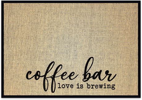 20”x14” - New Mungo Coffee Bar Mat - Coffee Bar Decor for Coffee Station