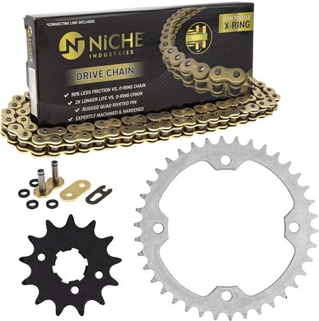 NICHE Drive Sprocket Chain Combo for Yamaha Raptor 350 350SE Front 13 Rear 38 To