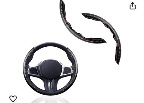 Car Steering Wheel Cover Black Carbon Fiber Non Slip Car Steering Wheels & Acces