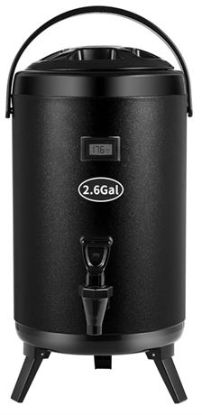Insulated Beverage Dispenser,AGKTER,Stainless Steel Cold and Hot Water Dispenser