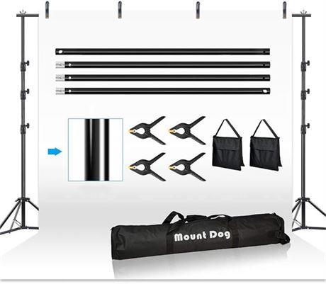 2.6x3M (8.5x10ft) - Photo Backdrop Stand Kit Photography Studio Background Suppo