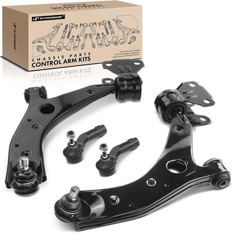 A-Premium 4Pcs Front Suspension Kit Lower Control Arm Ball Joint Tie Rod End Com