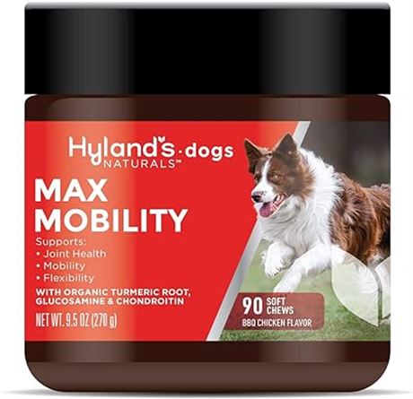 90 Soft Chews - Hyland's Naturals - Dogs - Max Mobility, Supports Joint Health,
