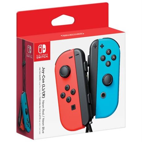 Nintendo Switch Left and Right Joy-Con Controllers - Neon Red/Neon Blue