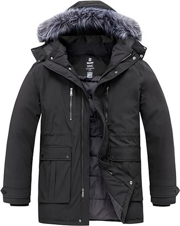 SIZE: S Wantdo Men's Big and Tall Winter Jacket, Warm Long ...