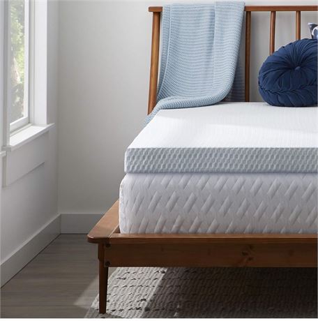 Twin XL, LUCID Mattress Topper Cover - Soft and Breathable - Zippered