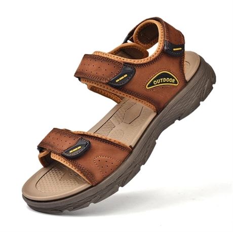 2023 Genuine Leather Men's Sandals Summer Outdoor Lightweight Soft Sole Hiking