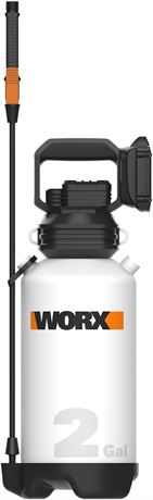 Worx WG829 20V Power Share 2-Gallon Cordless Yard Sprayer, Black, White