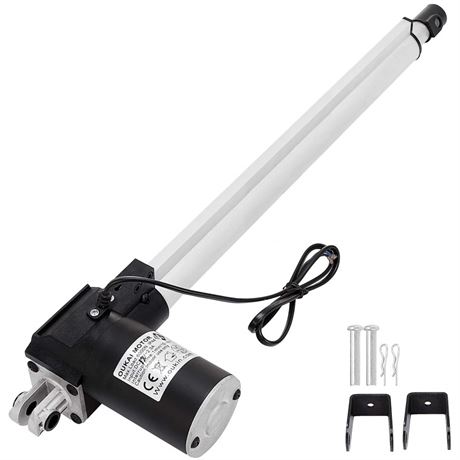 VEVOR 16 Inch Stroke Electric Actuators DC 12V with Mounting Bracket Heavy Duty