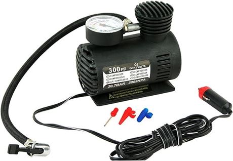 Car Air Pump, DC 12V Dial Type Mini Portable Tire Inflator for Cars, Bicycles, M