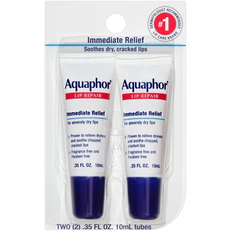 Aquaphor Lip Repair Two .35 Oz. Tubes