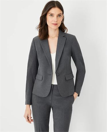 10, The Notched One Button Blazer in Seasonless Stretch