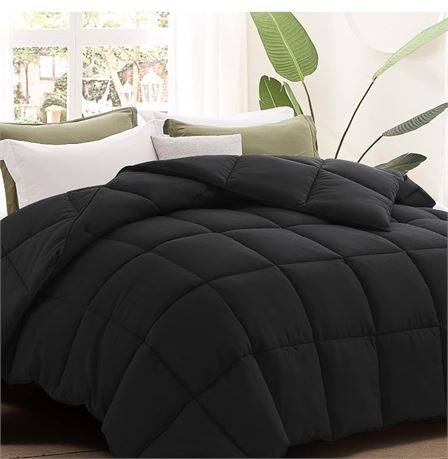 All Season Queen Size Comforter -Soft Quilted Down Alternative Breathable Duvet